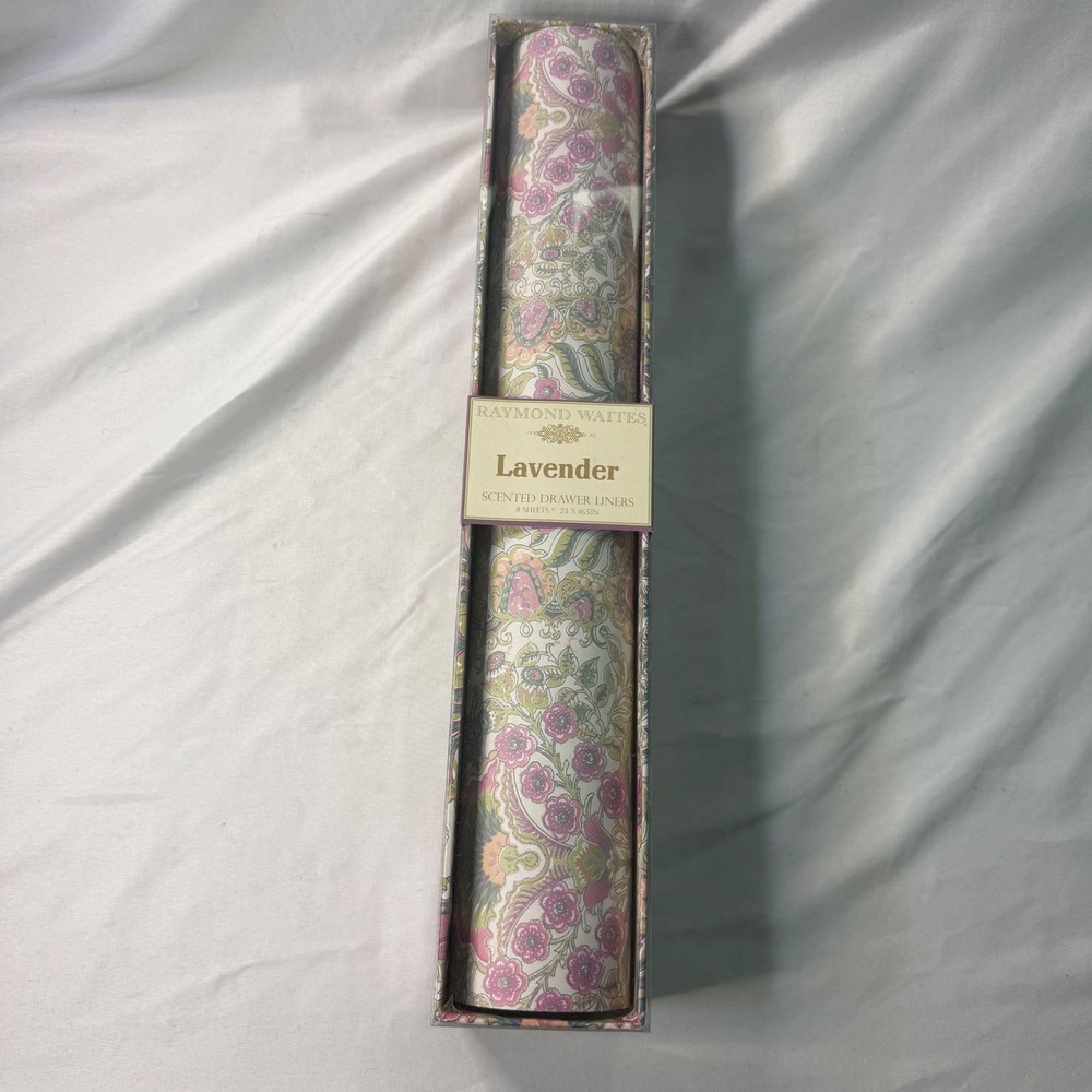 Raymond Waites Lavender‎ Scented Drawer Liners 8 Sheets Floral Paisley 23x16.5